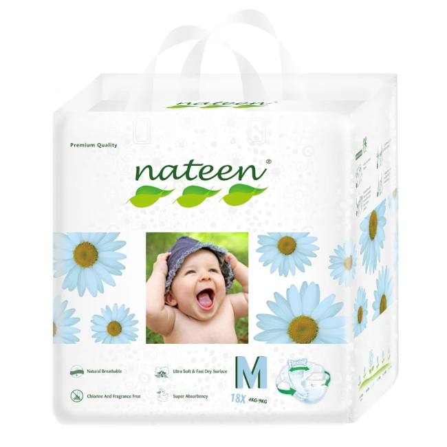 Scutece ecofriendly Nateen Nr.3 4-9 kg. 18 buc.